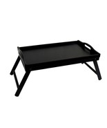 Black rustic tray, Wooden coffee table, Breakfast table, bed tray, Lapto... - £70.77 GBP