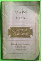 Vtg Meno (Great Books Foundation) by Plato, Henry Regnery Co (PB 1949) 1... - £19.66 GBP