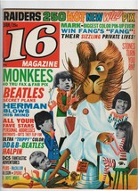 16 pop-teen magazine January 1967, centerfold: Mark Lindsay intact/attached - £23.87 GBP