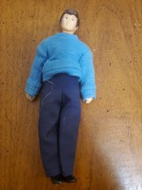 Horsman Doll House Family Father Dad Doll Blue Shirt Blue Pants 1988 Vin... - $6.95