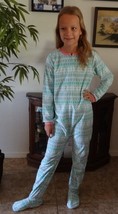 Girl Carter&#39;s Fleece Footed pajama Blanket Sleeper 4 5 Fairisle Nordic NWT Mint - £10.41 GBP