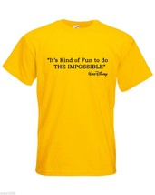 Mens T-Shirt Walt Disney Quote Its fun to do the impossible Design Tshirt - £19.87 GBP