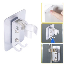 Adjustable Bathroom Shower Head Holder Self-Adhesive Wall Mounted Shower... - £14.13 GBP