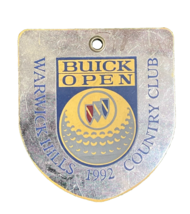 Buick Open Golf Bag Tag 1992 Warwick Hills Country Club, Champions Caspe... - $15.97