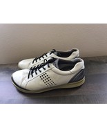 Ecco Biom Hybrid Casual Golf Shoes Yak Leather White Cream Black Mens Si... - $28.69