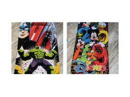 Lot of 2 Disney Beach Towels Marvel The Avengers Mickey Mouse Goofy Dona... - $16.99