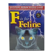 F is for Feline Mystery (2) 500 Piece Puzzles In One Box NEW FACTORY SEALED - $24.21
