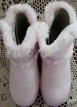 Calistoga ~ Pink ~ Vegan Suede ~ Faux Fur ~ Mid Calf ~ Youth Girl&#39;s Size... - £20.59 GBP