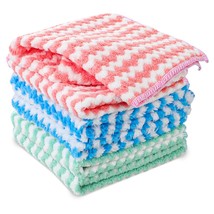 6 Pcs Microfiber Cleaning Cloth Reuseable Kitchen Cleaning Towels Cotton Absorbe - $7.99