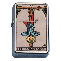 Tarot Card D13 Flip Top Oil Lighter Wind Resistant Flame XII The Hanged Man - £11.83 GBP