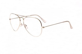New Designer Inspired SUCCESS SS-376 Yellow Gold Aviator Eyeglasses 58mm... - $39.55
