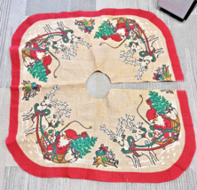 Vintage Swedish Gnome Santa Troll Sleigh Tree Presents Christmas Tree Skirt - $36.14