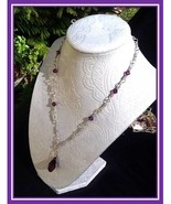 Necklace - Crystal Pendant with extra crystal beads in the close-looped ... - $30.00