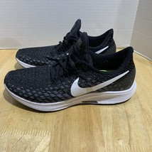 Nike Zoom Pegasus 35 Women&#39;s Size 8 Running Shoe Black White Athletic Sn... - $35.39