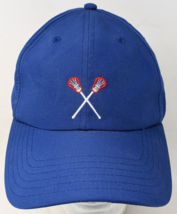 Vineyard Vines Lacrosse Baseball Hat Cap Strapback Dad Blue Men Women VTG - £10.58 GBP