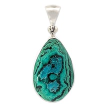 Stones Desire Chrysocolla Pendant Necklace (22&quot;) Blue - £133.73 GBP