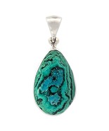 Stones Desire Chrysocolla Pendant Necklace (22&quot;) Blue - £135.76 GBP