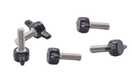 1/4&quot;- 28 Fine X 3/4&quot; Thumb Screws Tee Wing  Delrin Head  SS USA  5 per p... - $12.83