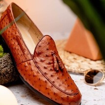 Aubiere Genuine Ostrich Quill Dress Loafer Cognac image 11