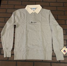 Champion Gray Rugby Shirt Long Sleeved~Brand New~ S M L Xl - £49.68 GBP+