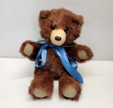 Vintage Bear Mountain Bears Teddy Bear Real Fur Jointed 13&quot; Handmade Signed 2001 - £79.05 GBP
