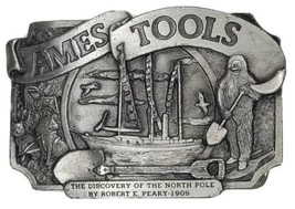 Belt Buckle Co. Ames Tools Discovery of the North Pole 1983 Limited Edit... - £7.42 GBP