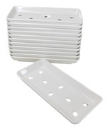 Pack Of 12 White Neta Zara Sushi Case Sashimi Plates With Drip Holes 8&quot; ... - $1,158.37 MXN