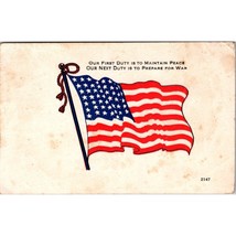 Antique American Flag APC Postcard WWI Patriotic USA Quote, Early Divide... - £9.16 GBP
