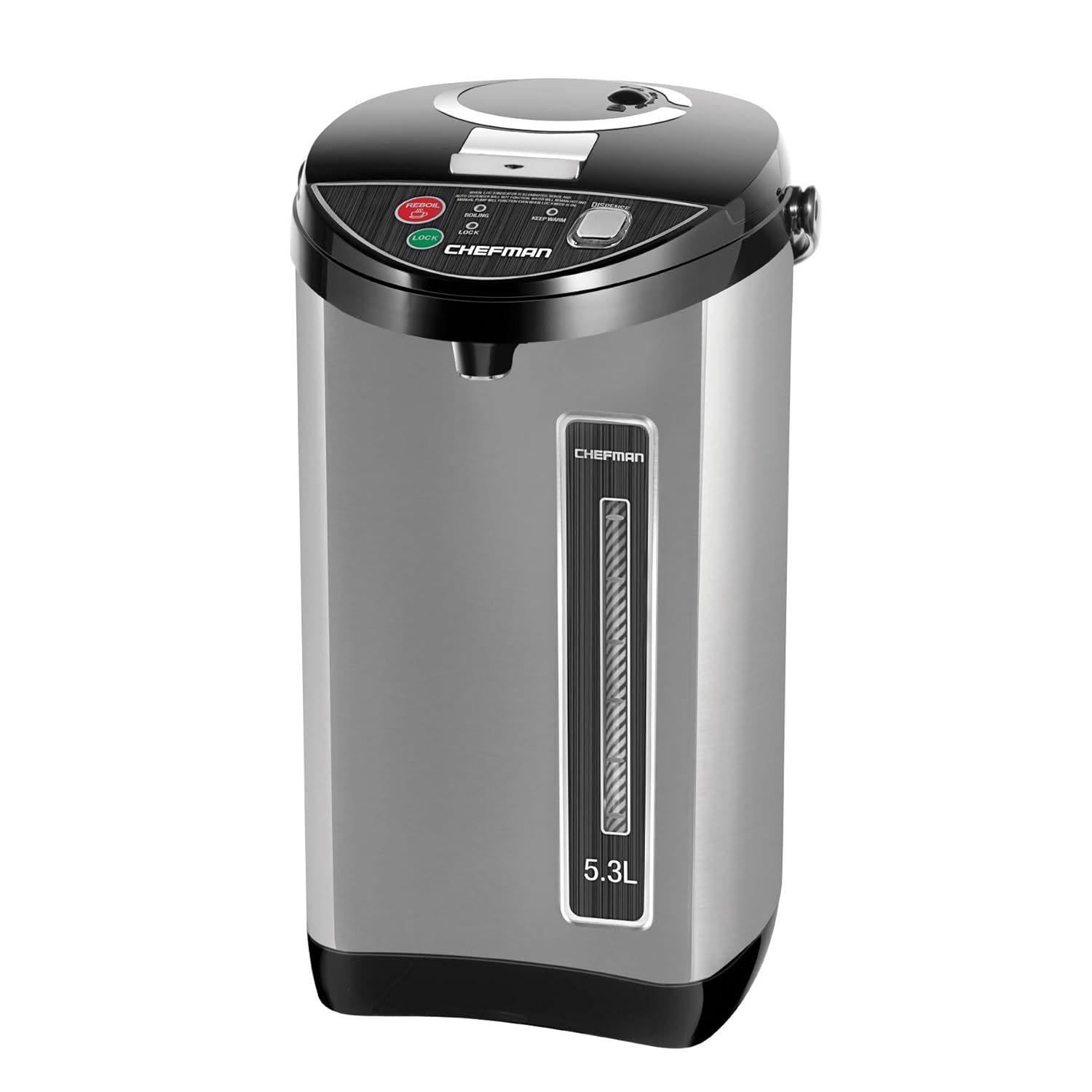 Chefman Electric Hot Water Pot Urn w/ Auto & Manual Dispense Buttons, Safety Loc