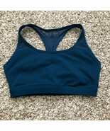 Fabletics Solid Navy Sports Work Out Bra Racerback Mesh Panel Size XS - $244.20 MXN