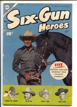 Six-Gun Heroes #24 1954-Rocky Lane photo cover-THopalong Cassidy vs Bullethea... - $112.76