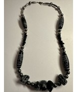 Unique Himalayan Eye Banded Agate Stone Beads Sulemani Stone Beads Neckl... - $140.24
