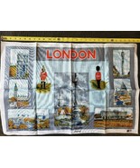 Pure Linen Tea Towel London Famous Sites Made in Ireland FS - £12.45 GBP