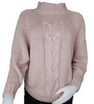 Nanette Lepore Cable Knit Sweater Womens Small Wool Cashmere Mock Neck P... - $40.53 CAD