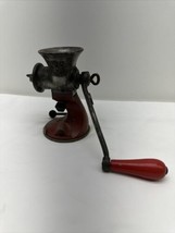 Vtg Spong &amp; Co ltd Red  hand Meat grinder 601 made in London England - $29.65