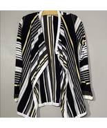 Liz Claiborne Black and White Striped Cardigan - $180.07 MXN