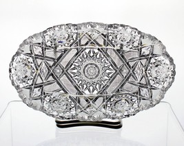 American Brilliant Sterling Arcadia Cut Spoon Tray, Antique ABP Oval 8x4... - $65.00