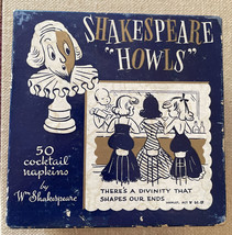 Vintage 1950’s - Shakespeare Howls - 31 Cocktail Napkins - $49.50