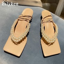 Eilyken Fashion String Bead Design Summer Sandels   Slippers Flip Flops For Wome - £38.15 GBP