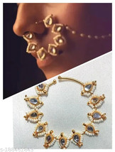 Trending Women Jewelry Set Traditonal Kundan Jewelry Nose Pin Nathni nathiya d - £3.08 GBP