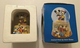 Disney Mickey Minnie Mouse Waltz Flowers 6" Musical Motion Waterball Snow Globe  - $57.63