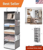 Minimalist 5-Shelf Hanging Organizer - Durable Natural Fiber Closet Storage - $1,953.17 MXN