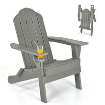 Foldable Weather Resistant Patio Chair with Built-in Cup Holder-Gray - Color: Gr - €181,78 EUR