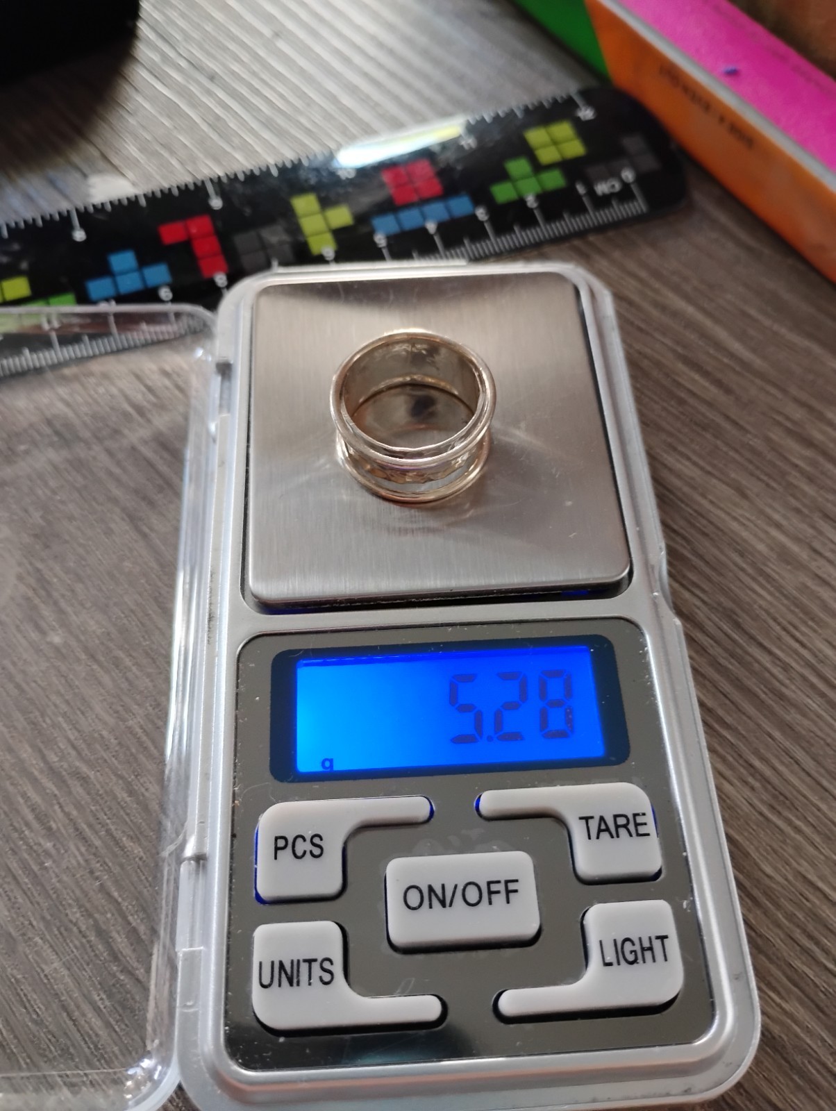 925 Sterling Silver Modernist 11 Mm Wide Hammered Band Ring SZ 7.5 Free Shipping Item image 12