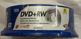 Office Depot 774-072 25-Pack Blank DVD+RW - $19.99