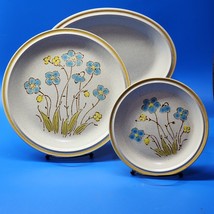 Vintage Hearthside Garden Festival Highland Flowers - Plates &amp; Platter Set Of 3 - £29.78 GBP