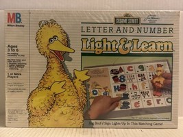 Milton Bradley Sesame Street Letter and Number Light &amp; Learn Game Big Bird 1986 - £23.34 GBP