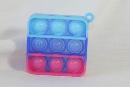 Novelty Keychain (new) SQUARE SILICONE - BBY BLE, MED BLUE, PINK, COMES ... - £5.46 GBP