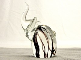 Enesco Art Glass Abstract Elephant Paperweight, Streaked Amethyst,  ELP-08 - £15.31 GBP