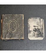 Victorian Tintype Photo Girls Lock Of Hair Mourning Union Case 1800s Wom... - $159.58 CAD